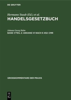 Anhang VI nach § 452: CMR (eBook, PDF) - Helm, Johann Georg