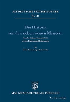 Cover Die Historia von den sieben weisen Meistern und dem Kaiser Diocletianus (eBook, PDF)