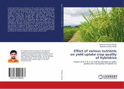 Effect of various nutrients on yield uptake crop quality of hybridrice - Pandey, Hanuman Prasad;Pathak, Rajendra Krishna