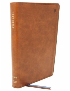 Net Bible, Thinline Large Print, Leathersoft, Brown, Indexed, Comfort Print - Thomas Nelson