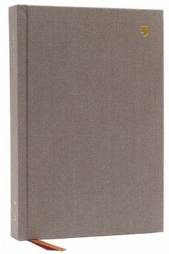 Net Bible, Thinline Large Print, Cloth Over Board, Gray, Comfort Print - Thomas Nelson