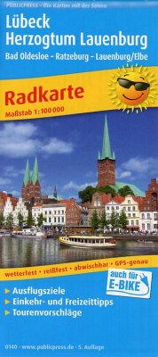 PublicPress Radkarte Lübeck - Herzogtum Lauenburg, Bad Oldesloe - Ratzeburg - Lauenburg/Elbe