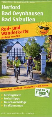 PublicPress Rad- und Wanderkarte Herford, Bad Oeynhausen, Bad Salzuflen