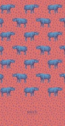 Tiere Afrikas Schmales Notizheft - Motiv Nashorn, blanko Tiere Afrikas Schmales Notizheft - Motiv Nashorn, blanko