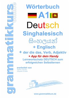 Wörterbuch Deutsch - Singhalesisch - Englisch A1 - Schachner, Marlene