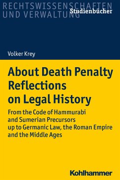 About Death Penalty. Reflections on Legal History (eBook, ePUB) - Krey, Volker