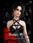 Gothic Girls Grayscale Coloring Book