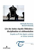 Lire des textes réputés littéraires : disciplination et sédimentation (eBook, PDF)