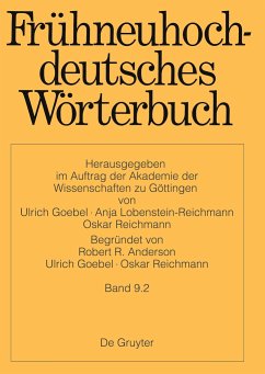 Frühneuhochdeutsches Wörterbuch, Band 9.2, Frühneuhochdeutsches Wörterbuch Band 9.2