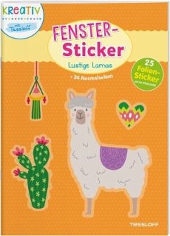 Cover Fenster-Sticker Lustige Lamas