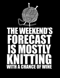 THIS WEEKEND'S FORECAST IS MOSTLY KNITTING with a chance of wine 8.5 x 11 - Happens, Knit