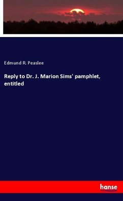 Cover Reply to Dr. J. Marion Sims' pamphlet, entitled