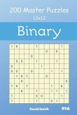 Binary Puzzles - 200 Master Puzzles 12x12 Vol.16