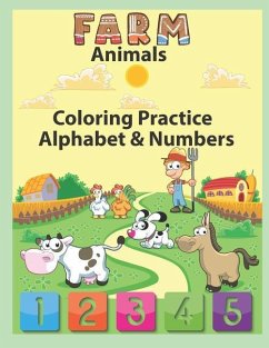 Farm Animals Coloring Practice Alphabet & Numbers - Krissmile