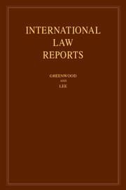 International Law Reports: Volume 183 - Lee, Karen
