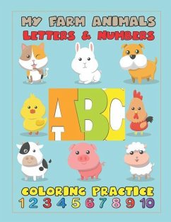 My Farm Animals Letters & Numbers Coloring Practice - Krissmile