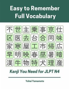 Easy to Remember Full Vocabulary Kanji You Need for Jlpt N4: Practice Reading, Writing Kanji Vocab Flash Cards and Characters Exercise Book for New 20 - Yamamoto, Yohei