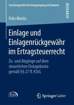 Einlage und Einlagenrückgewähr im Ertragsteuerrecht - Moritz, Felix