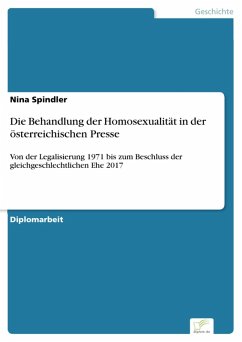 Cover Die Behandlung der Homosexualität in der österreichischen Presse (eBook, PDF)