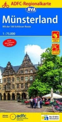 ADFC-Regionalkarte Münsterland mit Tagestouren-Vorschlägen
