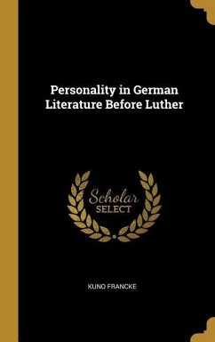Personality in German Literature Before Luther