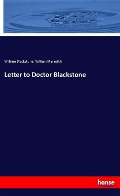 Letter to Doctor Blackstone - Blackstone, William;Meredith, William