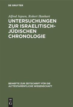 Cover Untersuchungen zur israelitisch-jüdischen Chronologie