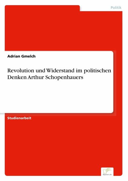 Revolution und Widerstand im politischen Denken Arthur Schopenhauers Revolution und Widerstand im politischen Denken Arthur Schopenhauers