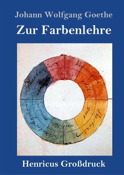 Zur Farbenlehre (Großdruck) - Goethe, Johann Wolfgang