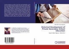 Historical Development of Private Secondary School Education - Sunday Babalola, ABOLADE