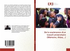 De la soutenance d'un travail universitaire (Mémoire, thèse,...)