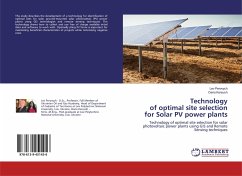 Technology of optimal site selection for Solar PV power plants