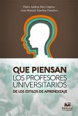 Qué piensan los profesores universitarios de los estilos de aprendizaje (eBook, PDF)