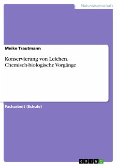 Konservierung von Leichen. Chemisch-biologische Vorgänge (eBook, PDF)