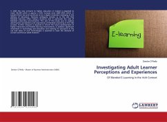 Investigating Adult Learner Perceptions and Experiences - O¿Reilly, Deirdre
