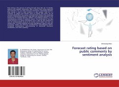 Forecast rating based on public comments by sentiment analysis