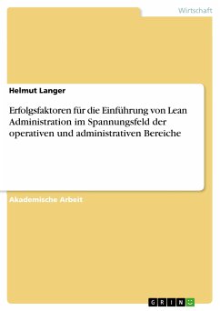 Erfolgsfaktoren für die Einführung von Lean Administration im Spannungsfeld der operativen und administrativen Bereiche (eBook, PDF)