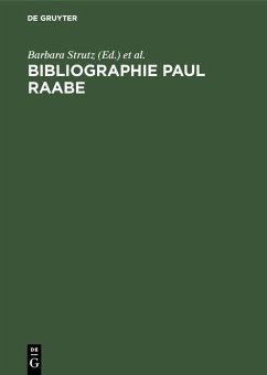 Bibliographie Paul Raabe (eBook, PDF) Cover Bibliographie Paul Raabe (eBook, PDF)