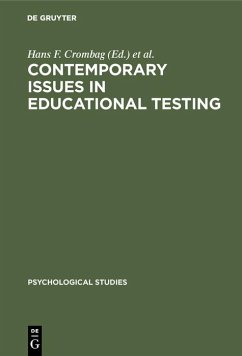 Cover Contemporary issues in educational testing (eBook, PDF)
