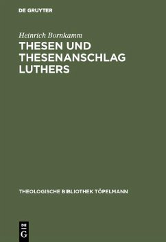 Cover Thesen und Thesenanschlag Luthers (eBook, PDF)