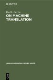 On Machine Translation (eBook, PDF)