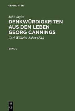 John Styles: Denkwürdigkeiten aus dem Leben Georg Cannings. Band 2 (eBook, PDF) - Styles, John