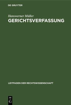 Gerichtsverfassung (eBook, PDF) - Müller, Hanswerner