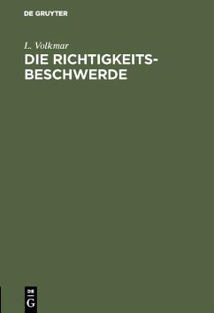Cover Die Richtigkeits-Beschwerde (eBook, PDF)