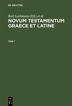 Cover Novum Testamentum Graece et Latine. Tom 1 (eBook, PDF)