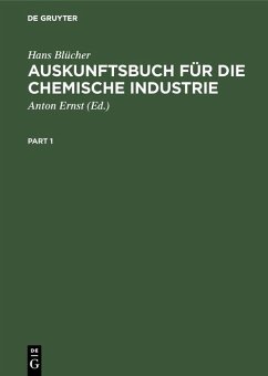 Auskunftsbuch für die chemische Industrie (eBook, PDF) - Blücher, Hans