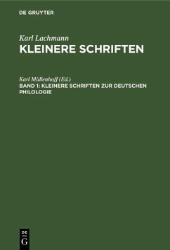 Kleinere Schriften zur deutschen Philologie (eBook, PDF)