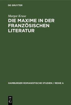 Cover Die Maxime in der französischen Literatur (eBook, PDF)