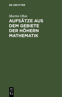 Cover Aufsätze aus dem Gebiete der höhern Mathematik (eBook, PDF)