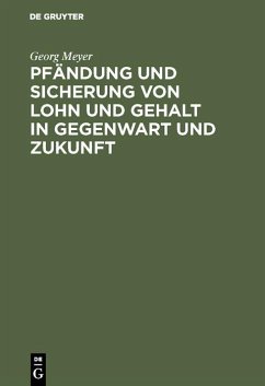 Cover Pfändung und Sicherung von Lohn und Gehalt in Gegenwart und Zukunft (eBook, PDF)
